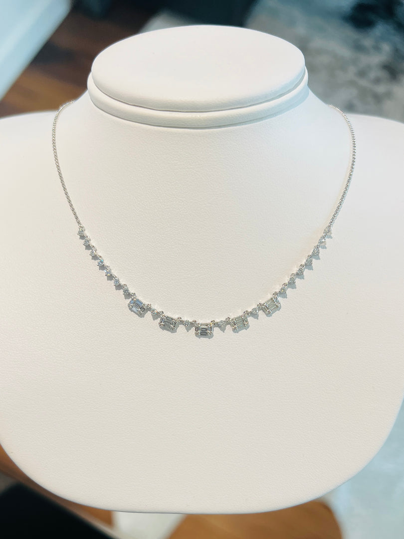 Mosaic Station Diamond Necklace