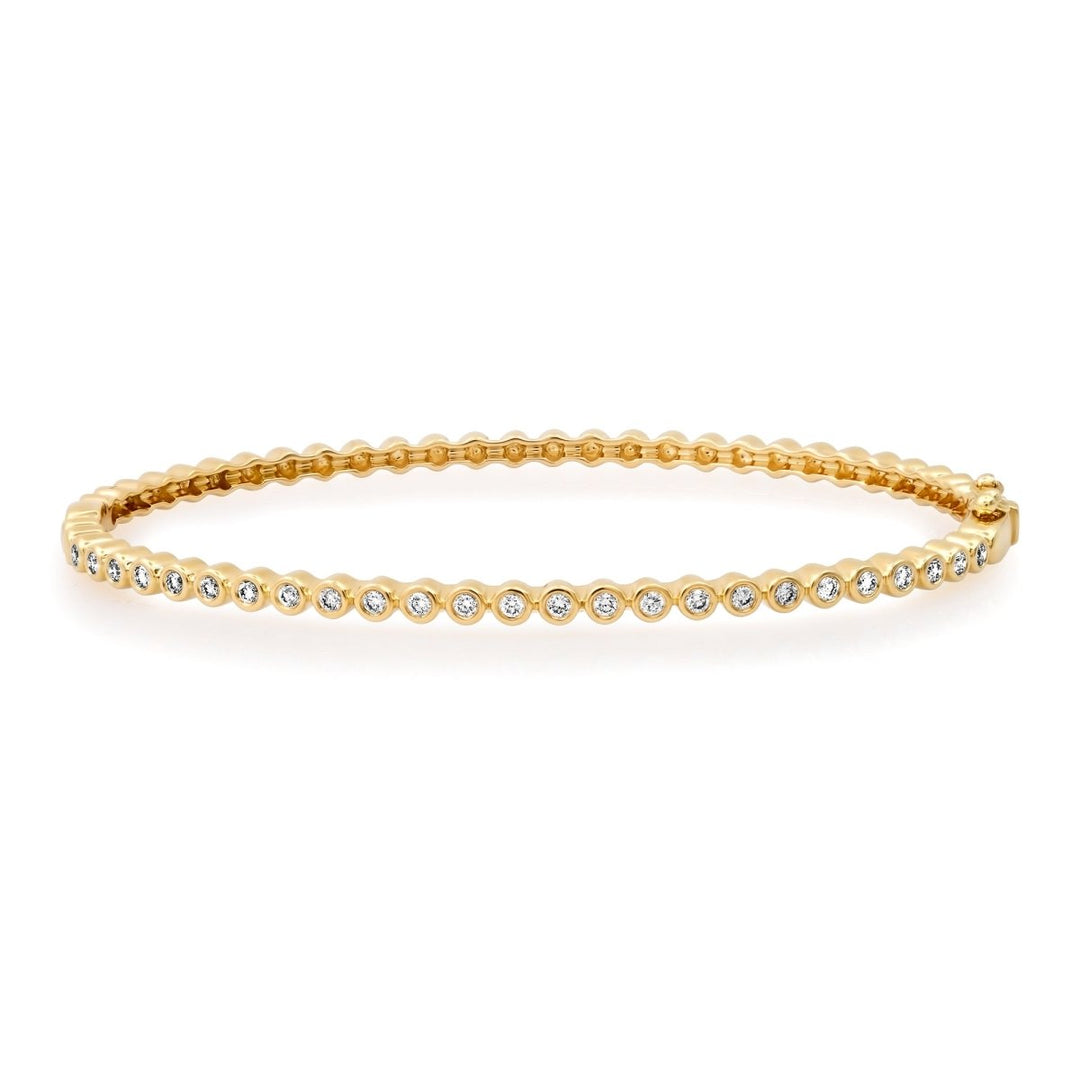 Bezel Diamond Bangle - Melody Lee Jewelry