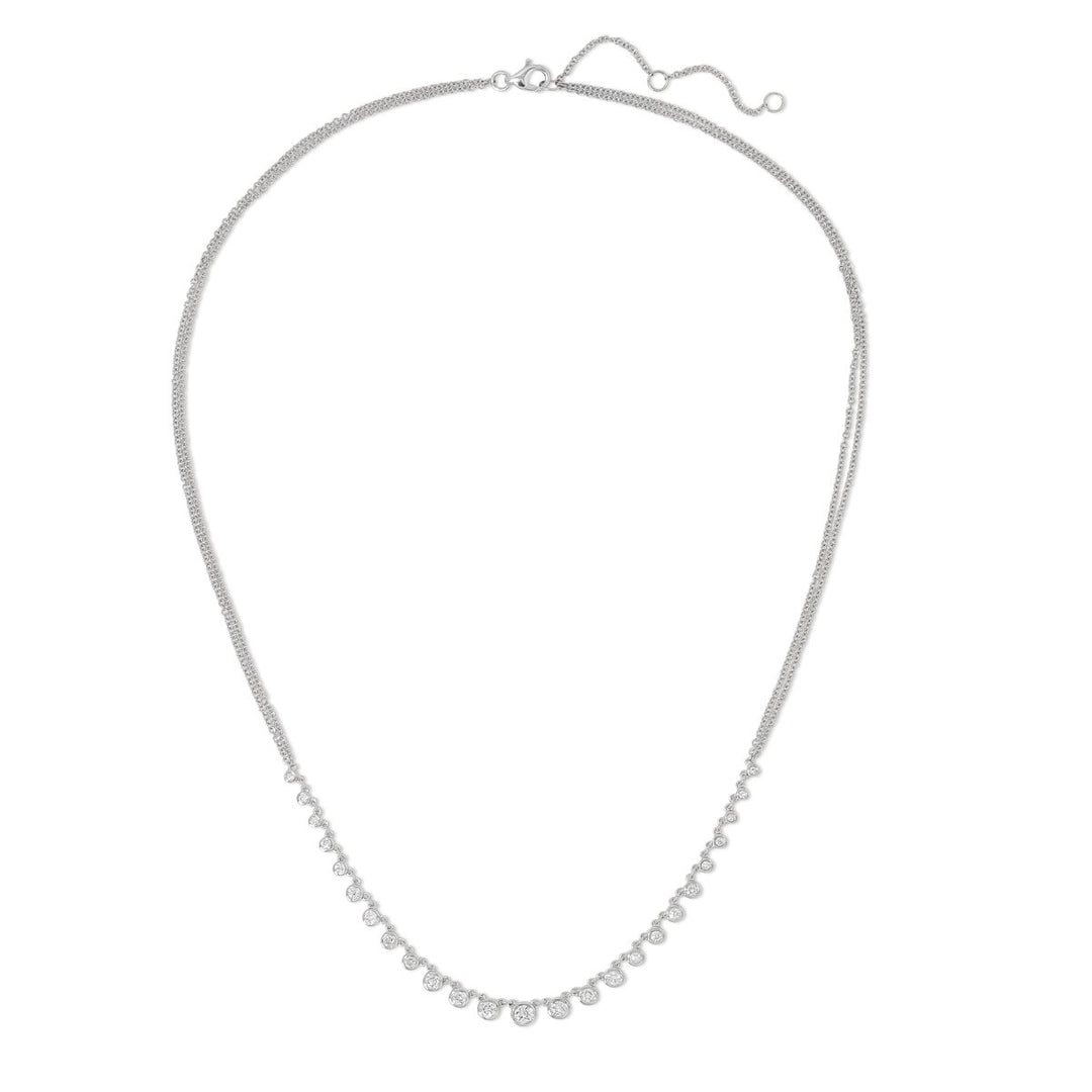 BEZEL DIAMOND PARTIAL NECKLACE - Melody Lee Jewelry