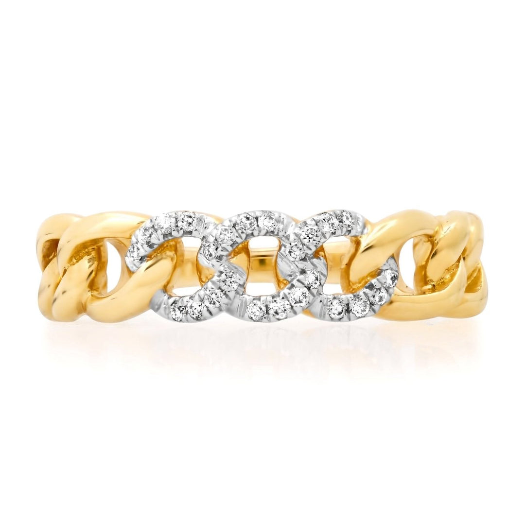 Cuban 3 Link Diamond Ring - Melody Lee Jewelry