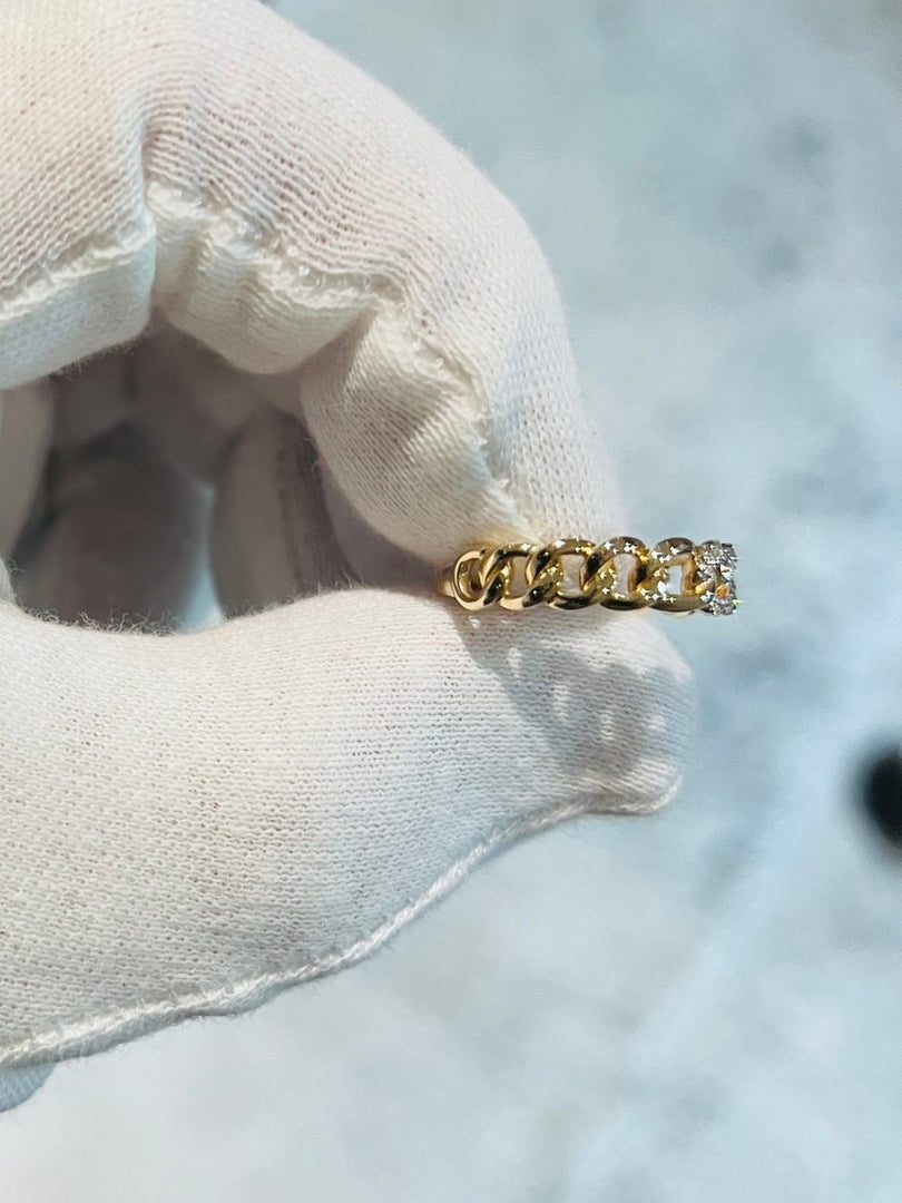 Cuban 3 Link Diamond Ring - Melody Lee Jewelry