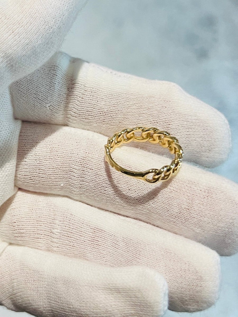 Cuban 3 Link Diamond Ring - Melody Lee Jewelry