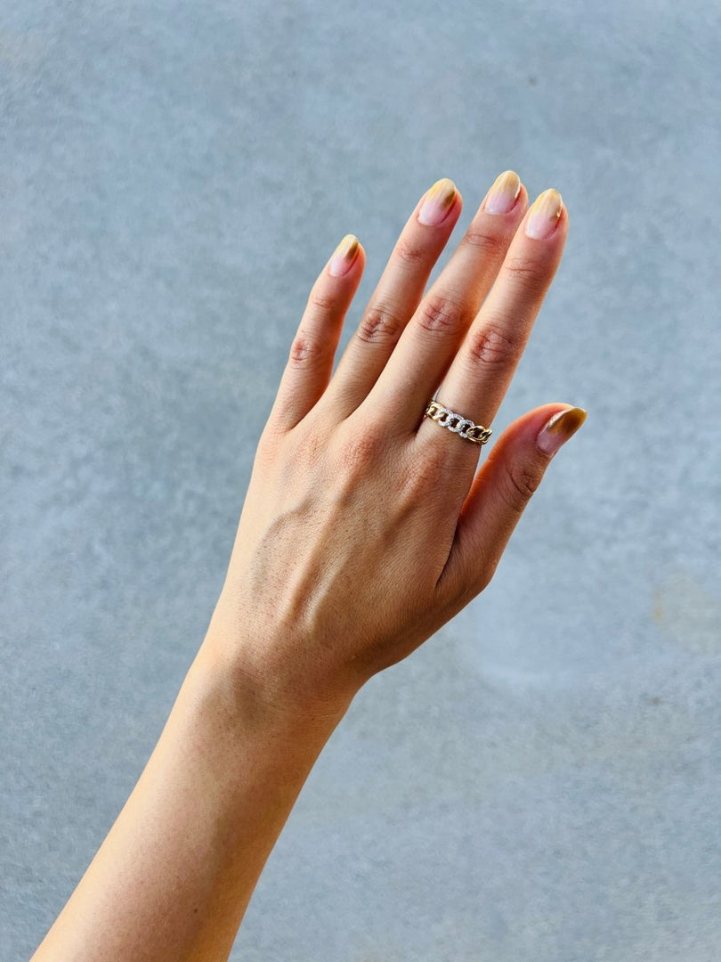 Cuban 3 Link Diamond Ring - Melody Lee Jewelry
