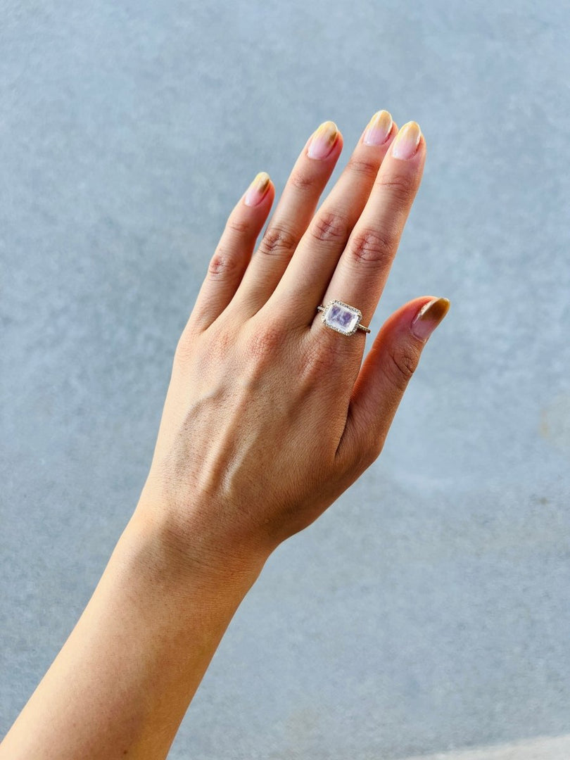 Emerald Cut Moonstone Ring - Melody Lee Jewelry