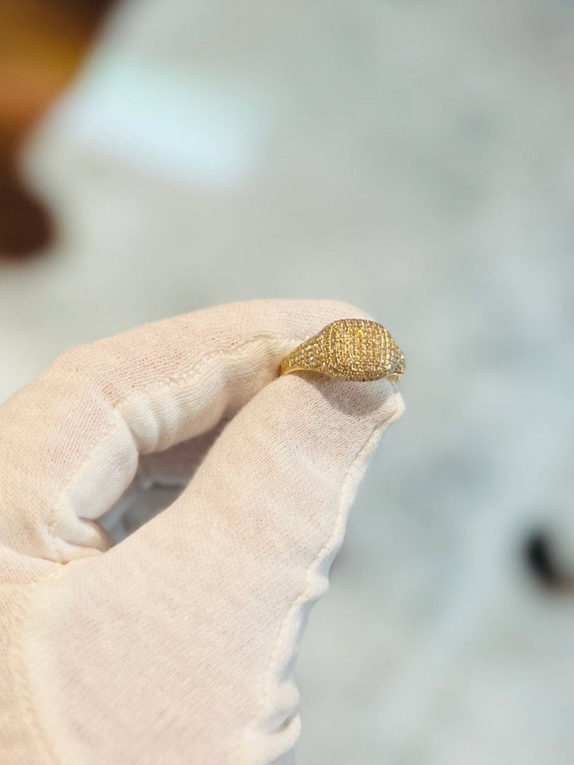 Full Pavé Signet Ring - Melody Lee Jewelry