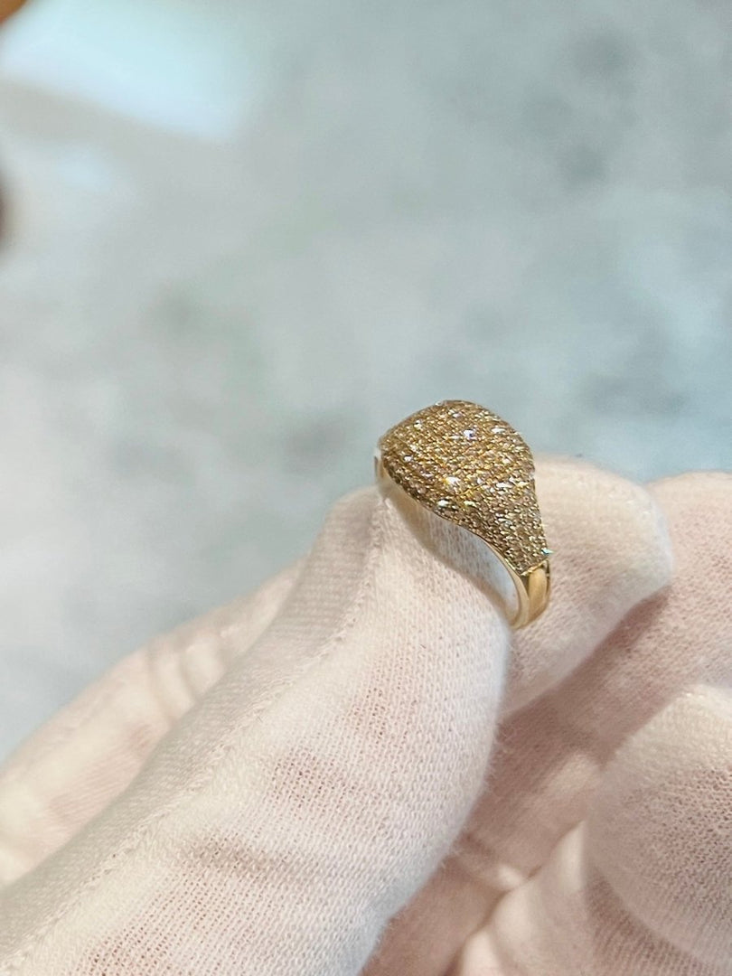 Full Pavé Signet Ring - Melody Lee Jewelry