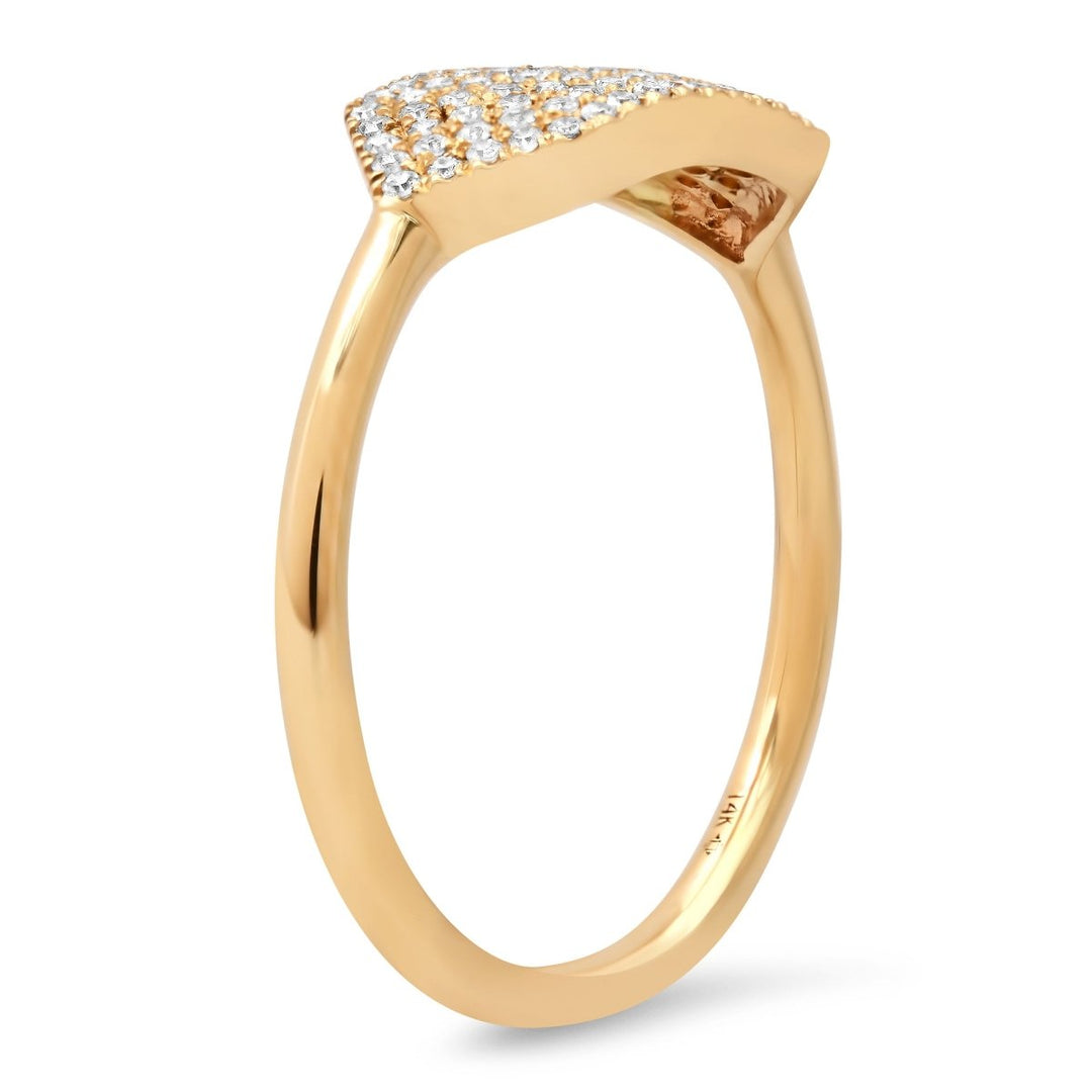 Hex Pavé Signet Ring - Melody Lee Jewelry