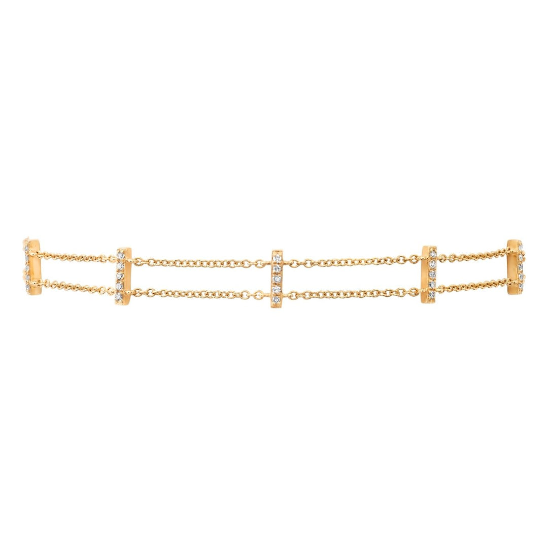 Ladder Diamond Bar Bracelet - Melody Lee Jewelry