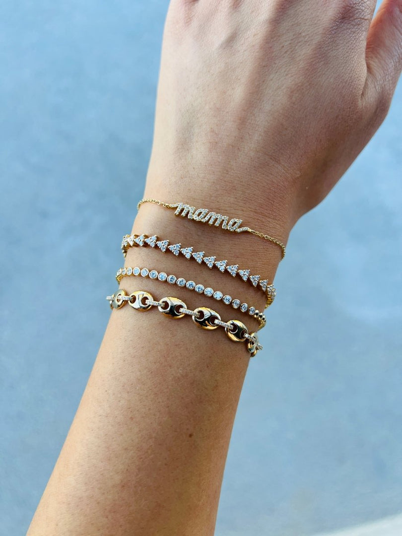 Mariner Link Diamond Bar Bracelet - Melody Lee Jewelry
