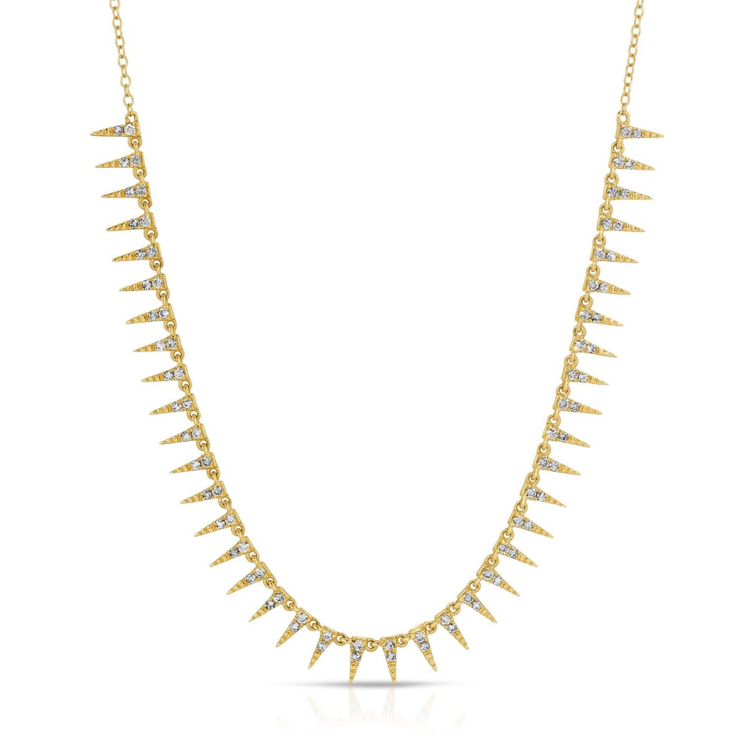 PAVÉ SPIKE DIAMOND NECKLACE - Melody Lee Jewelry