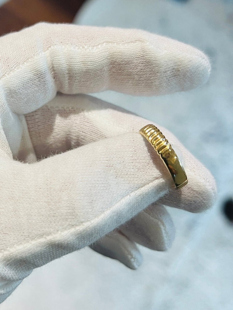 Ribbed Diamond Ring - Melody Lee Jewelry