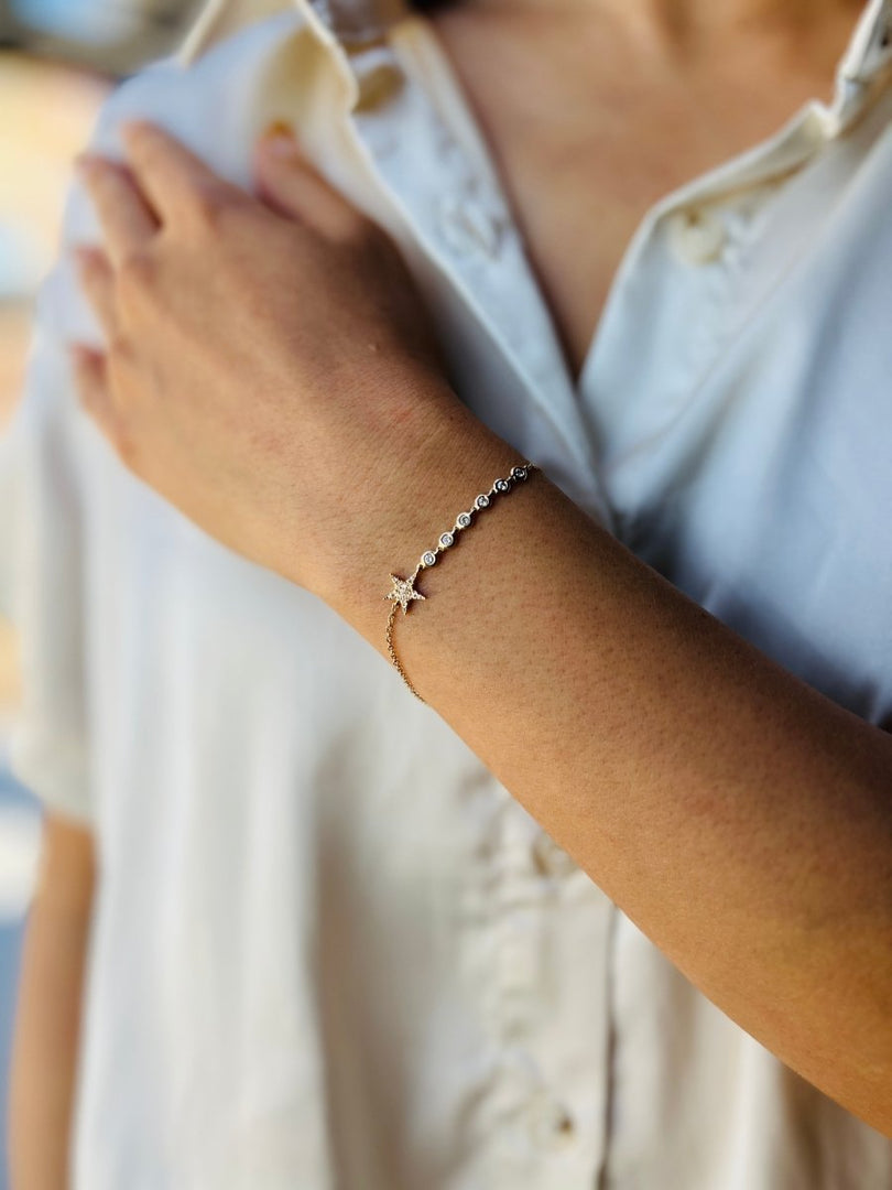 Shooting Star Diamond Bracelet - Melody Lee Jewelry