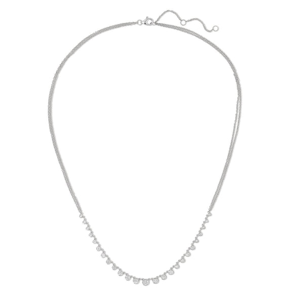 BEZEL DIAMOND PARTIAL NECKLACE - Melody Lee Jewelry