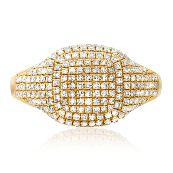 Full Pavé Signet Ring - Melody Lee Jewelry