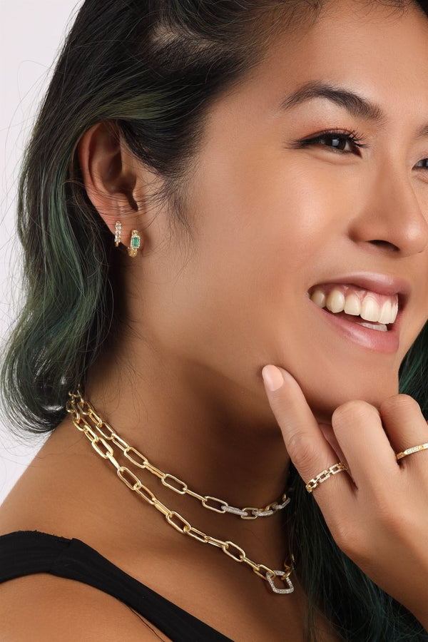 Lola Cuban link Earrings - Melody Lee Jewelry