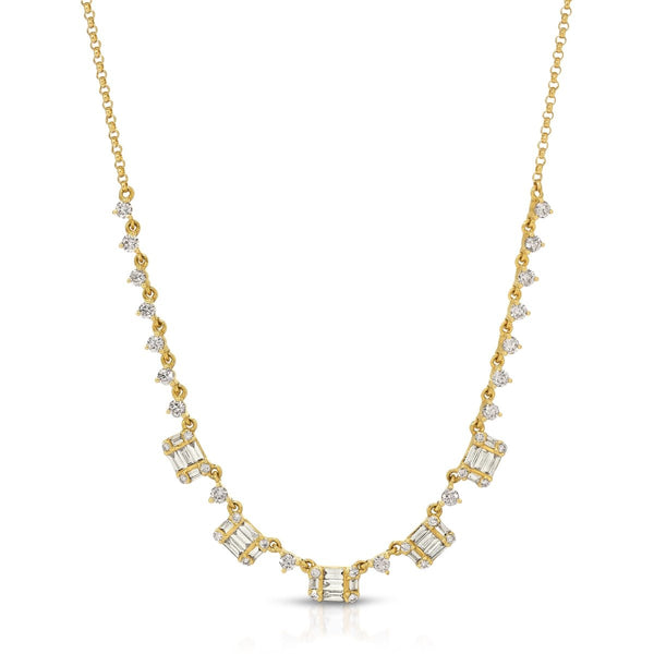 MOSAIC STATION DIAMOND NECKLACE - Melody Lee Jewelry