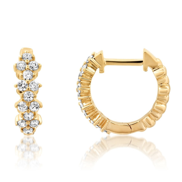 Veronica stacked diamond Earrings - Melody Lee Jewelry